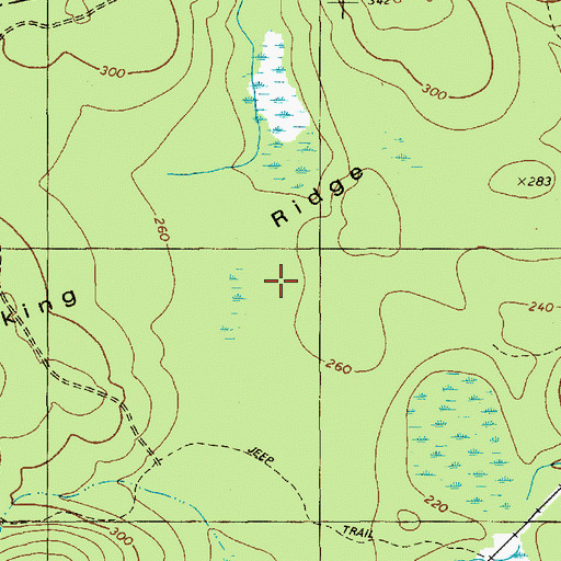 Topographic Map of Basking Ridge, ME