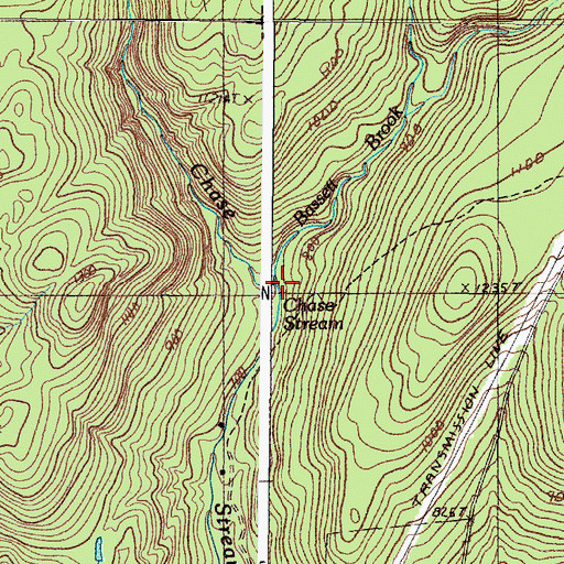Topographic Map of Bassett Brook, ME