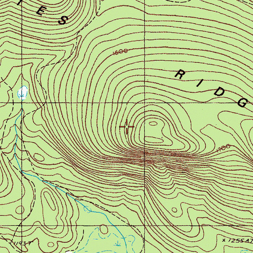 Topographic Map of Bates Ridge, ME