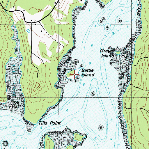 Topographic Map of Battle Island, ME