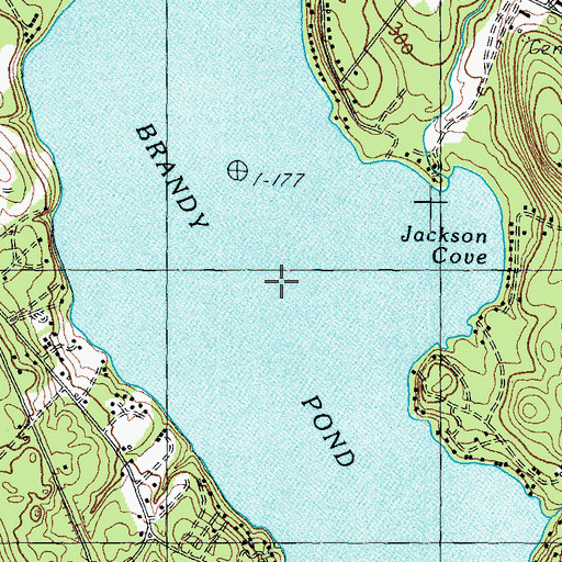 Topographic Map of Brandy Pond, ME
