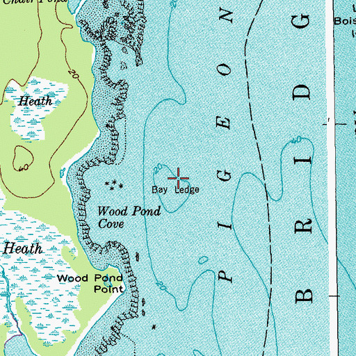 Topographic Map of Bay Ledge, ME