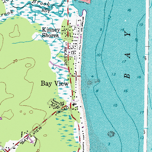 Topographic Map of Bay View, ME