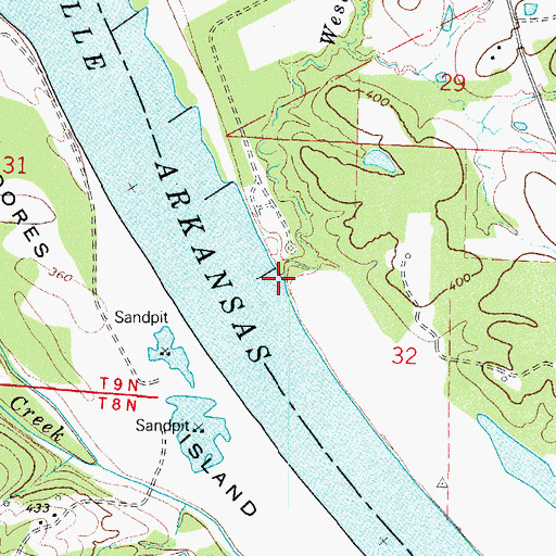 Topographic Map of West Creek, AR