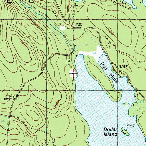 Topographic Map of Bayview Camp (historical), ME