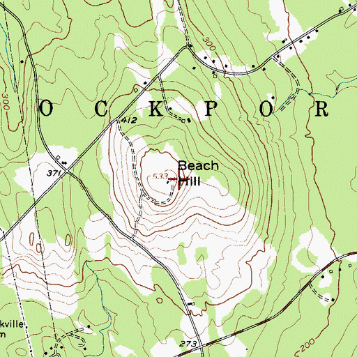 Topographic Map of Beech Hill, ME