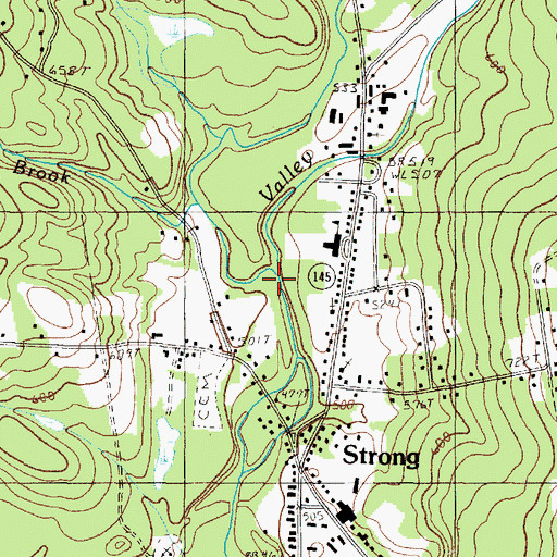Topographic Map of Bean Brook, ME
