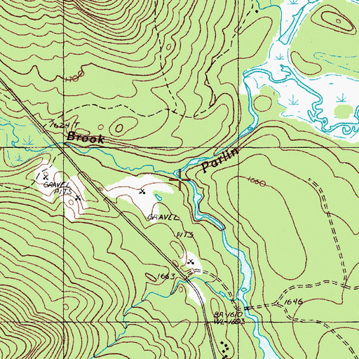 Topographic Map of Bean Brook, ME