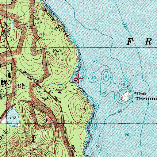 Topographic Map of Bear Brook, ME