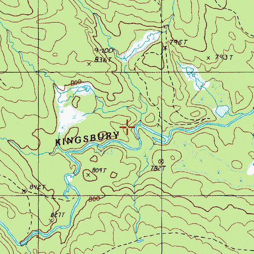 Topographic Map of Bear Brook, ME