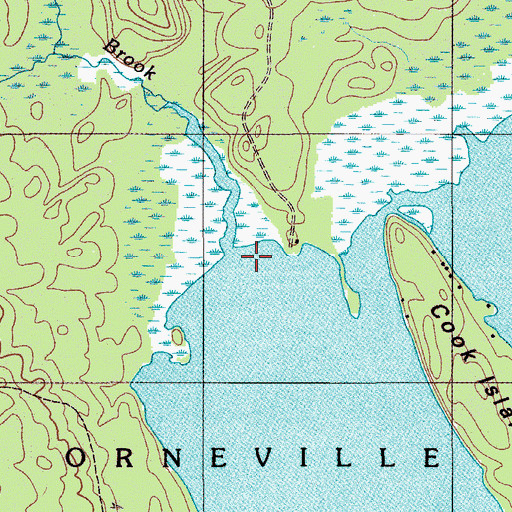 Topographic Map of Bear Brook, ME