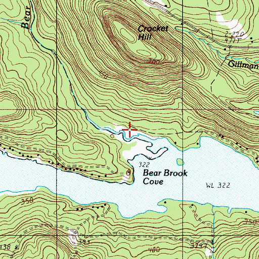 Topographic Map of Bear Brook, ME