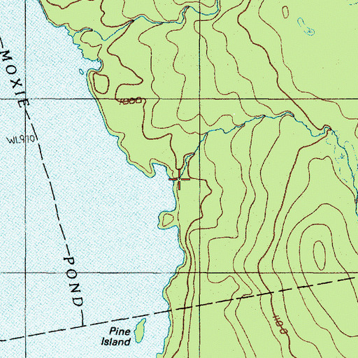 Topographic Map of Bear Brook, ME