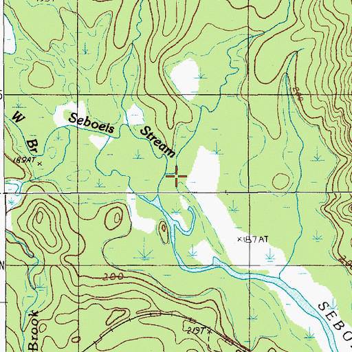 Topographic Map of Bear Brook, ME