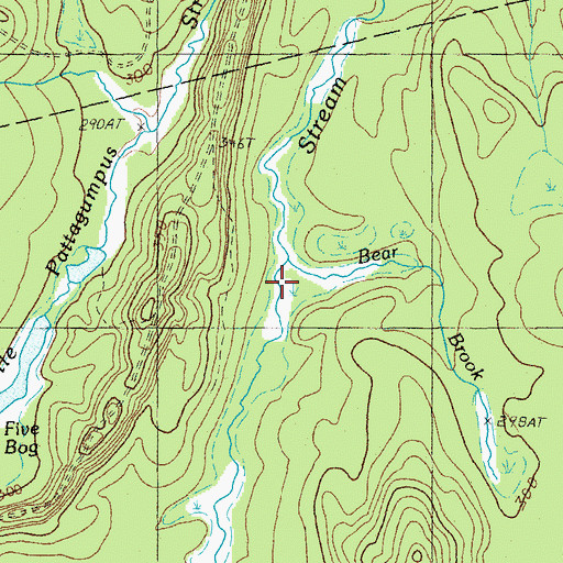 Topographic Map of Bear Brook, ME