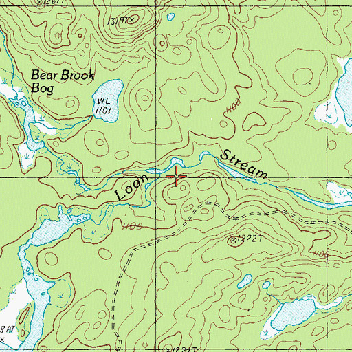 Topographic Map of Bear Brook, ME