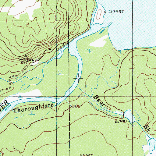 Topographic Map of Bear Brook, ME