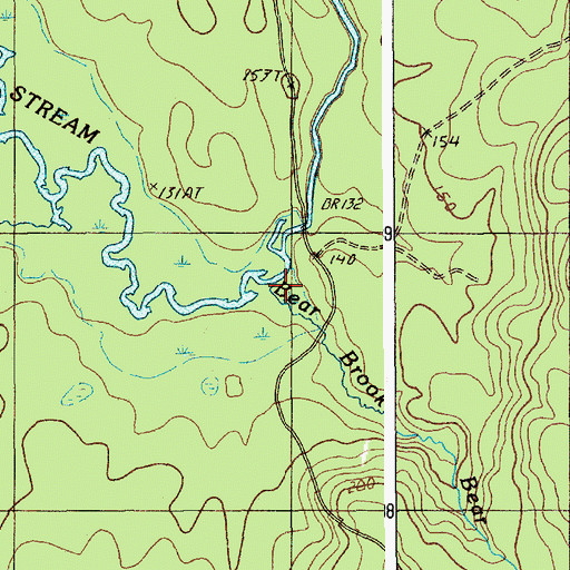 Topographic Map of Bear Brook, ME