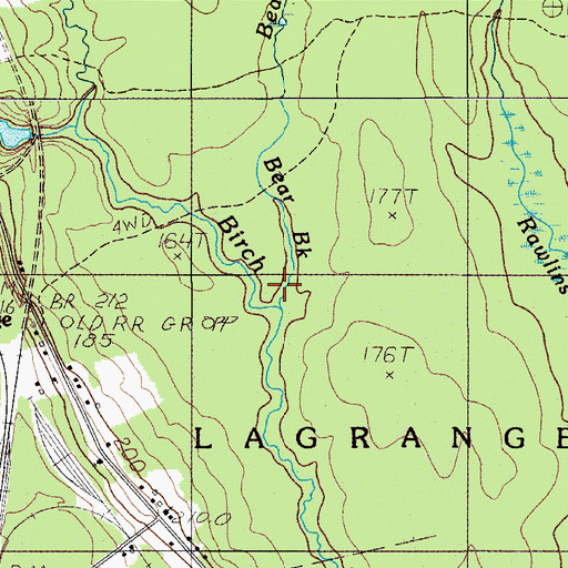 Topographic Map of Bear Brook, ME