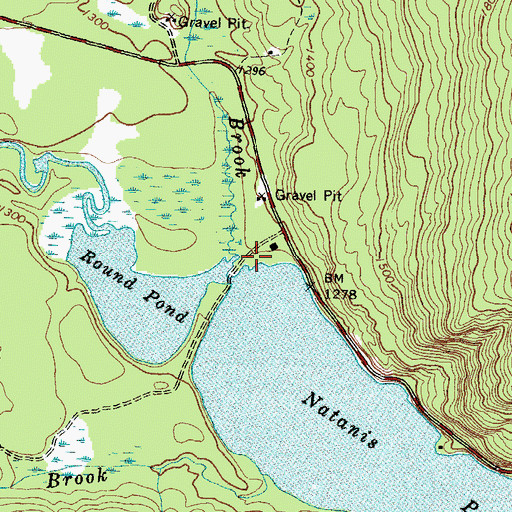 Topographic Map of Bear Brook, ME
