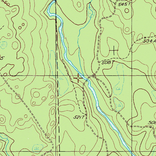 Topographic Map of Bear Brook, ME