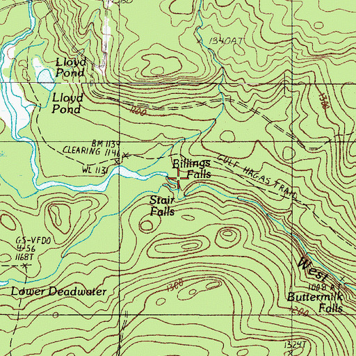 Topographic Map of Bear Brook, ME
