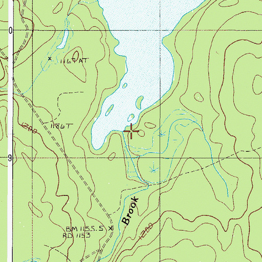 Topographic Map of Bear Brook, ME