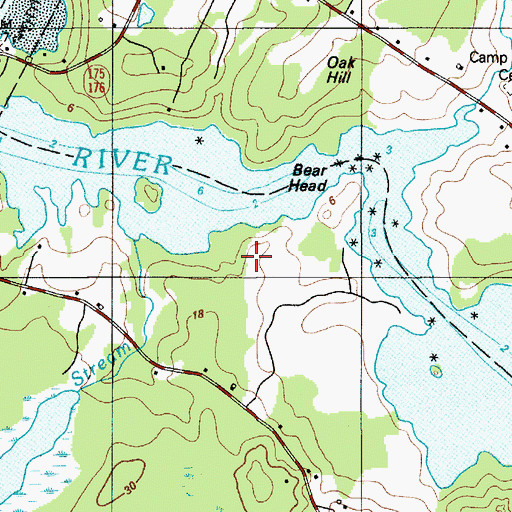 Topographic Map of Bear Head, ME