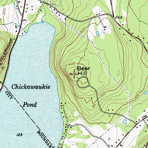 Topographic Map of Bear Hill, ME