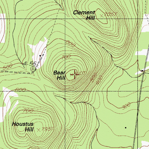 Topographic Map of Bear Hill, ME