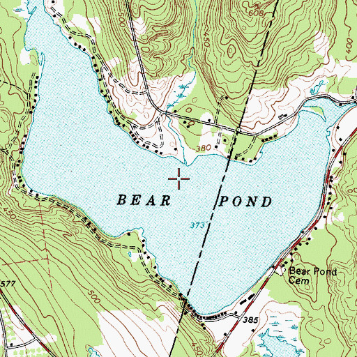 Topographic Map of Bear Pond, ME