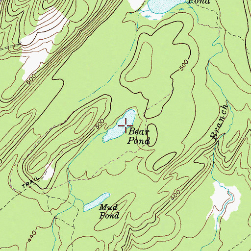 Topographic Map of Bear Pond, ME
