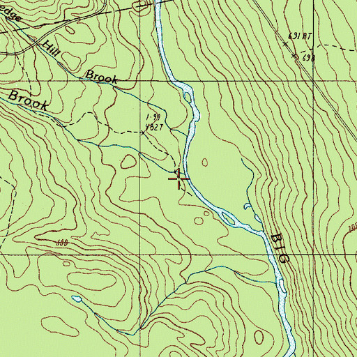 Topographic Map of Bear Pond Brook, ME