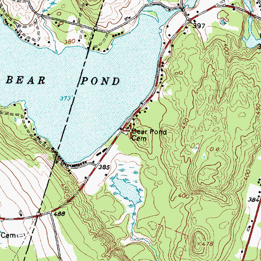 Topographic Map of Bear Pond Cemetery, ME