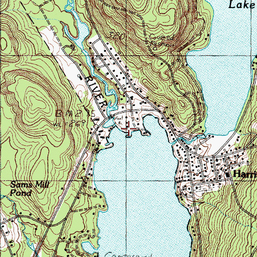 Topographic Map of Bear River, ME