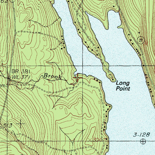 Topographic Map of Beaver Brook, ME