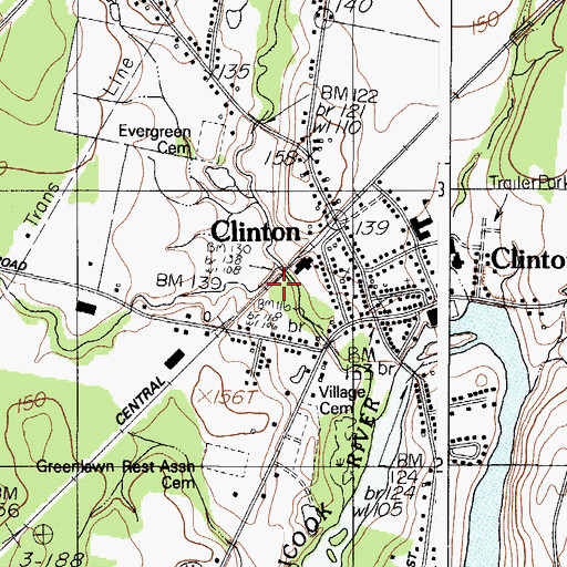 Topographic Map of Beaver Brook, ME