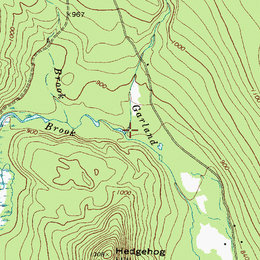 Topographic Map of Beaver Brook, ME