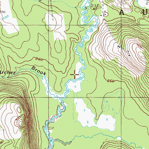 Topographic Map of Beaver Brook, ME