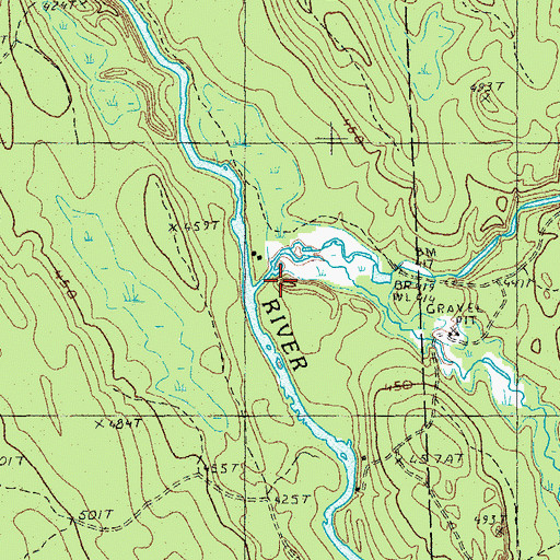 Topographic Map of Beaver Brook, ME