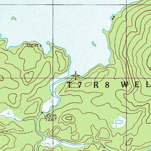 Topographic Map of Beaver Brook, ME