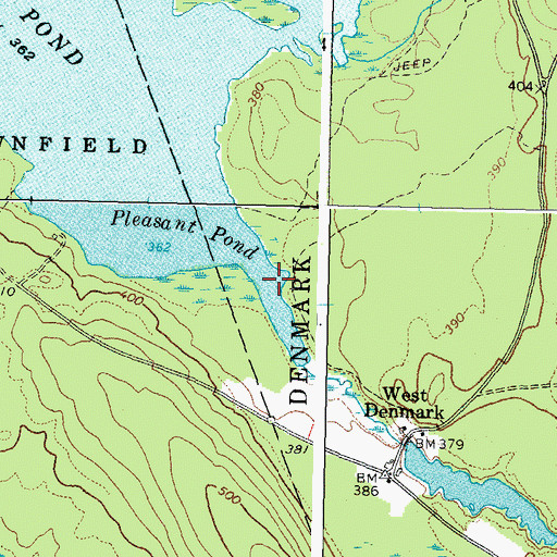 Topographic Map of Beaver Brook, ME