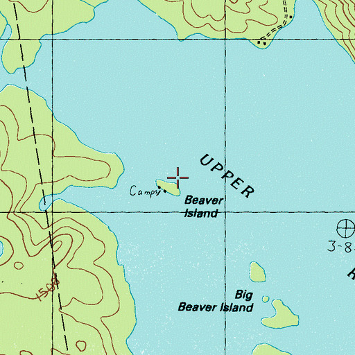 Topographic Map of Beaver Island, ME