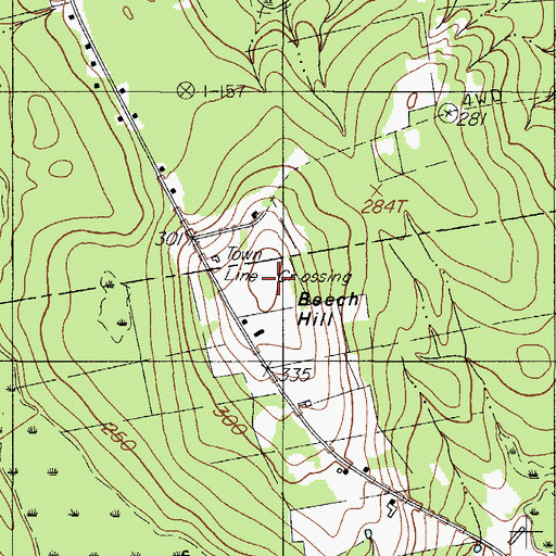 Topographic Map of Beech Hill, ME