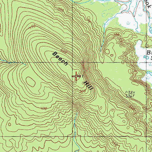 Topographic Map of Beech Hill, ME