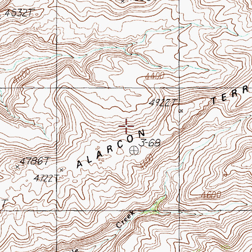 Topographic Map of Alarcon Terrace, AZ