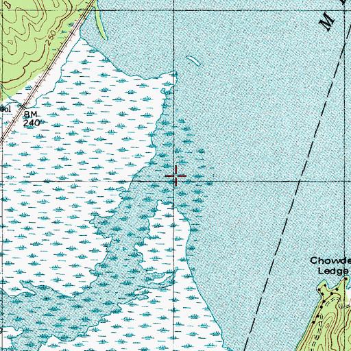 Topographic Map of Belgrade Stream, ME