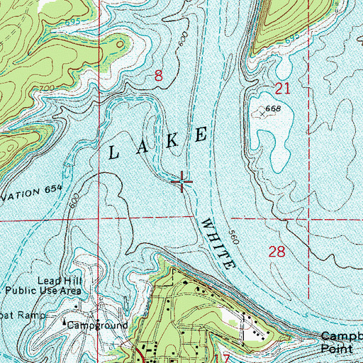 Topographic Map of West Sugarloaf Creek, AR