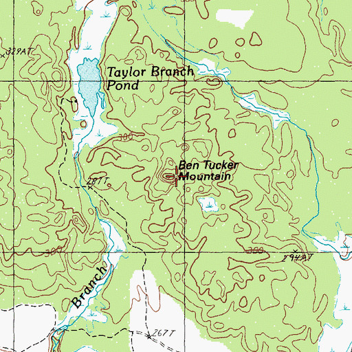 Topographic Map of Ben Tucker Mountain, ME