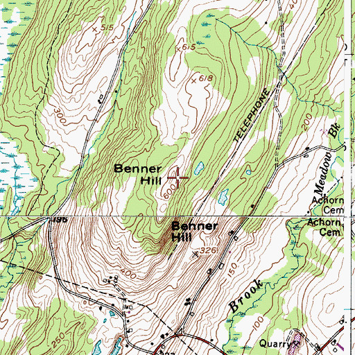 Topographic Map of Benner Hill, ME